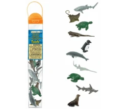 10 Animaux En Danger - Espèces Marines Menacées Dans Un Tube De Rangement