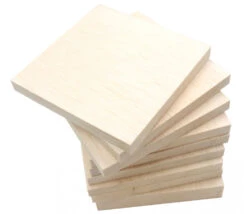 10 Carrés Bois Naturel 10 X 10 Cm Avec 10 Modèles - Balsa