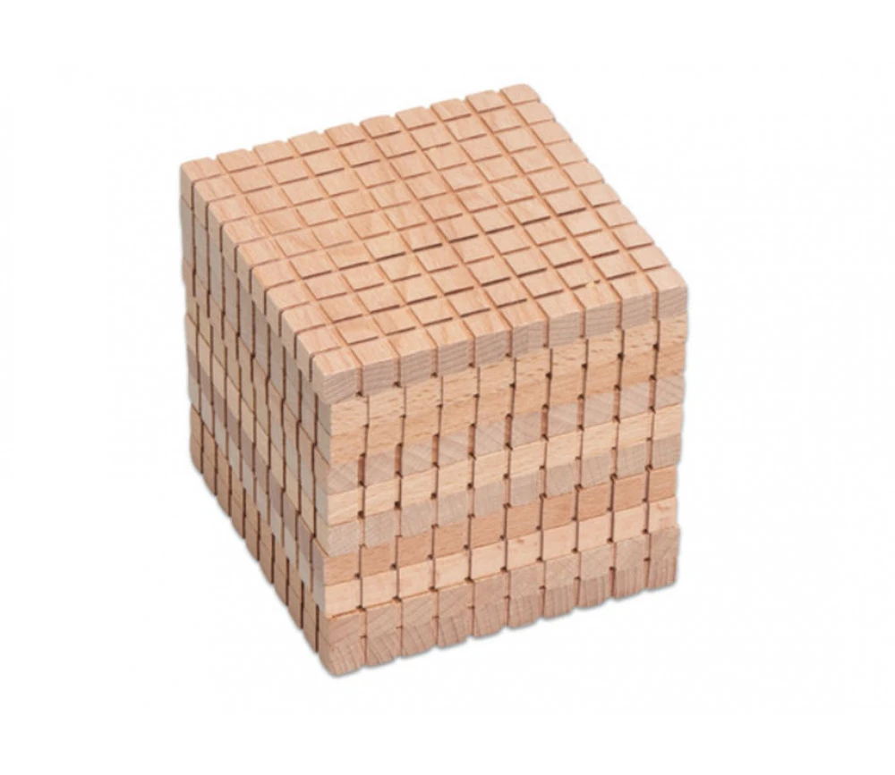 10 Plaques 10 X 10 X 1 Cm - Barres Centaines Base 10 Bois Naturel – Image 3