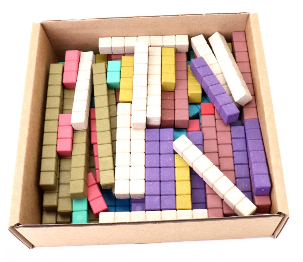 100 Réglettes Bois Rewood 10 Couleurs Montessori 1 à 10 Cm Avec Section Unité – Image 4