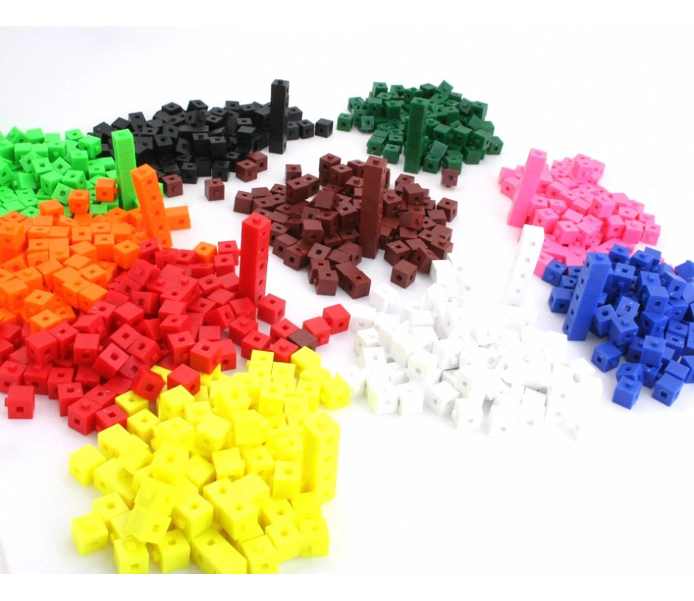 1000 Pions Cubes Multicolores Emboîtables 1 Cm Clipsables – Image 2