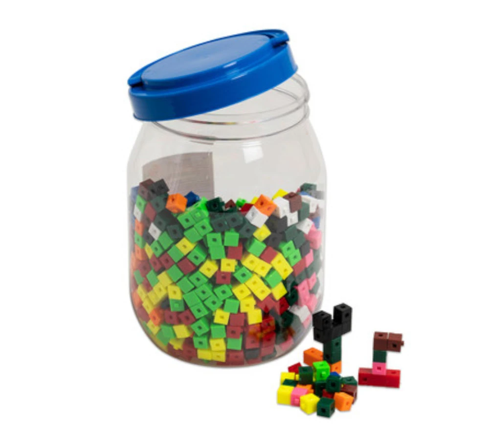 1000 Pions Cubes Multicolores Emboîtables 1 Cm Clipsables – Image 3