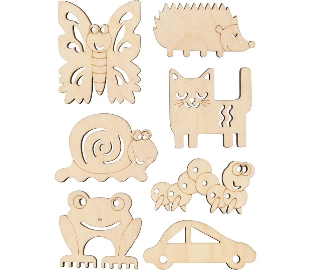 12 Outils De Traçage En Bois Formes Amusantes