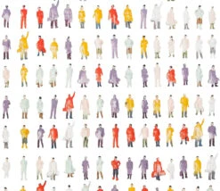120 Personnages Miniatures Colorés En Plastique
