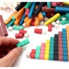 126 Réglettes Bois Cuisenaire Avec Graduation 1 à 10 - Bâtonnets Comptage Math