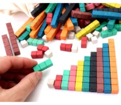 126 Réglettes Bois Cuisenaire Avec Graduation 1 à 10 - Bâtonnets Comptage Math