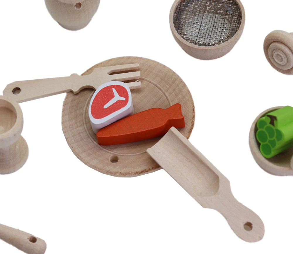 15 Miniatures En Bois Accessoires Maison – Image 4