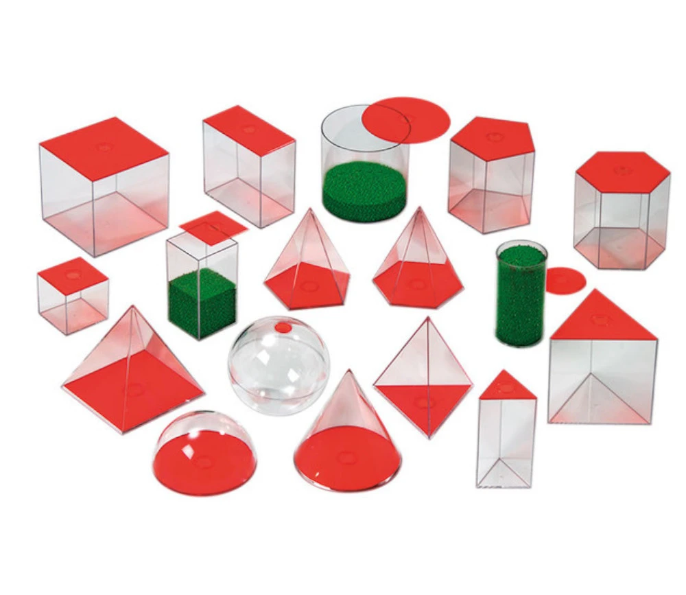 17 Volumes Géométriques Plastique Translucide 5.6 Cm - Solides à Remplir – Image 2