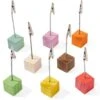18 Supports Cubes Avec Clip - Porte Cartes Et Photos