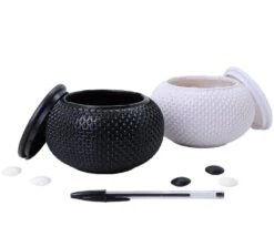 2 Jarres 360 Pions De Go Biconvexes - Pierres Jeu De Go