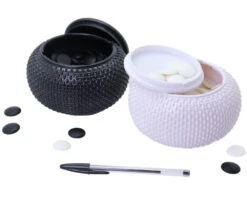 2 Jarres 360 Pions De Go Convexes - Pierres Jeu De Go