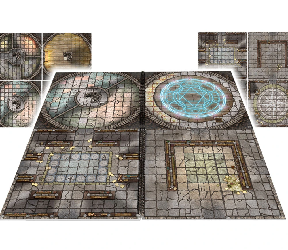 2 Livres Dungeon Battle Mats Plateaux De Jeu Combat – Image 3
