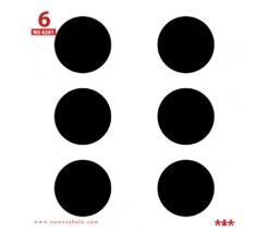 24 Cartes 11.5 Cm Pour Dés à Personnaliser Et Jeux : Points Chiffres, Fruits, Sport Et Formes Géométriques