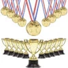 24 Récompenses : 12 Médailles 3 Cm Et 12 Trophées 8.5 Cm