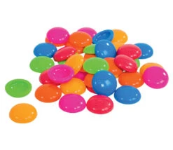 250 Pions Galets 20 Mm Creux Plastique Couleurs Vives
