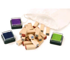 26 Tampons Lettres De 1 Cm + 3 Encreurs