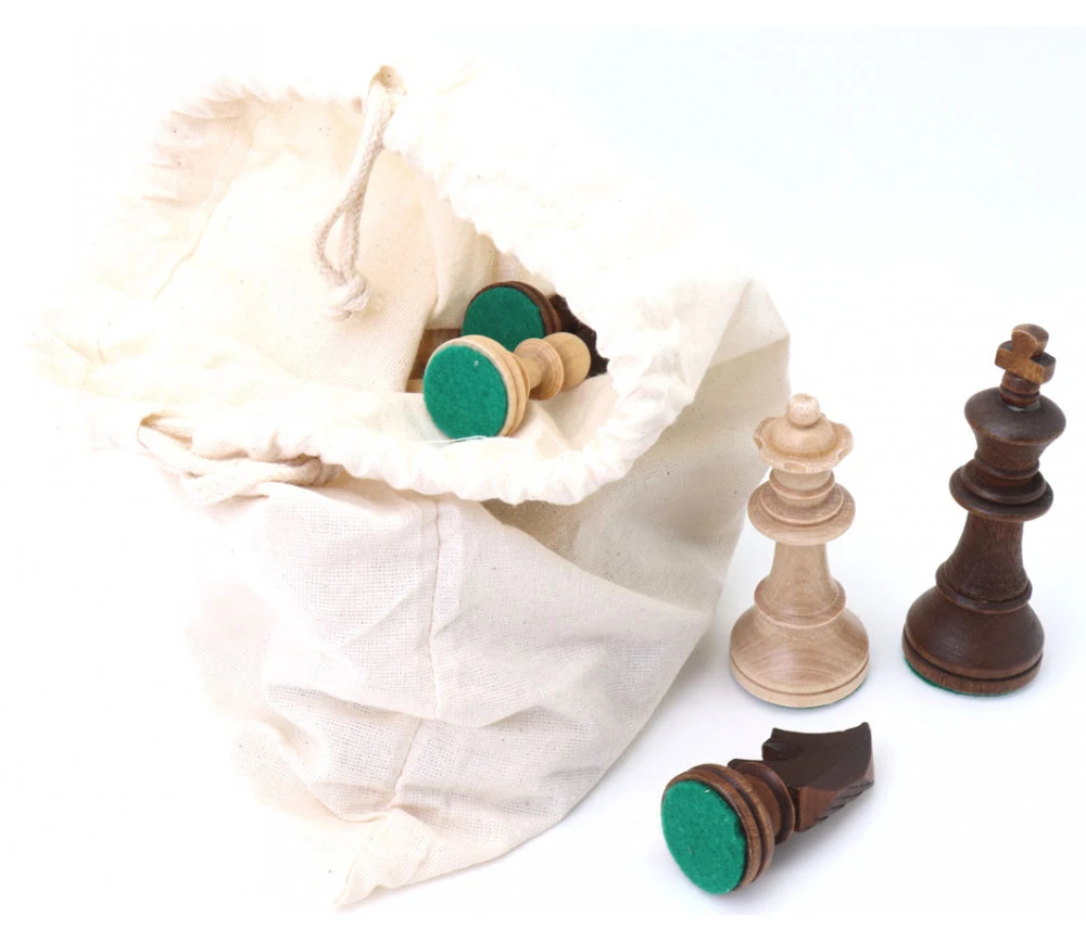 32 Pièces échecs Bois T5 LESTEES 95 Mm En Sac Tissu – Image 2