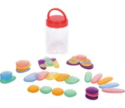 36 Galets Translucides Couleurs Pastel 5 Cm