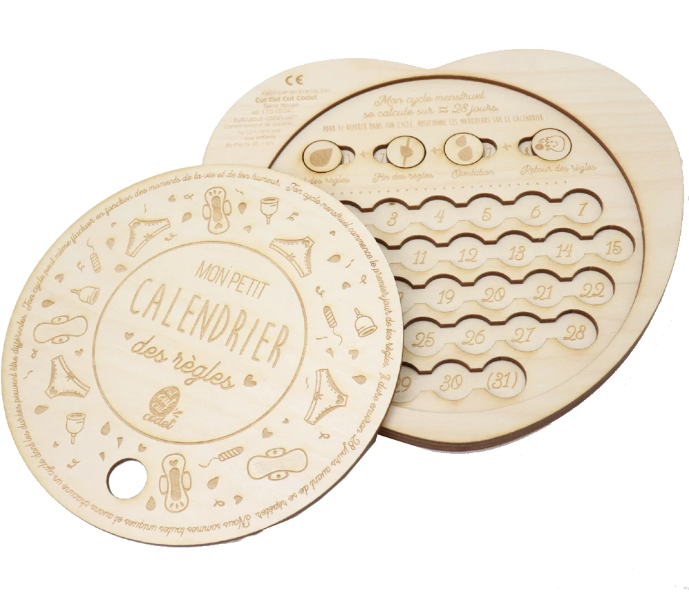 Mon Petit Calendrier Des Règles En Bois - Mon Cycle Menstruel – Image 2