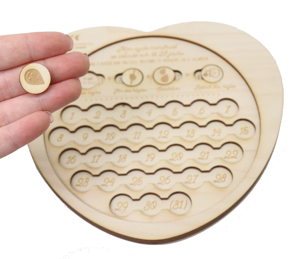 Mon Petit Calendrier Des Règles En Bois - Mon Cycle Menstruel – Image 3