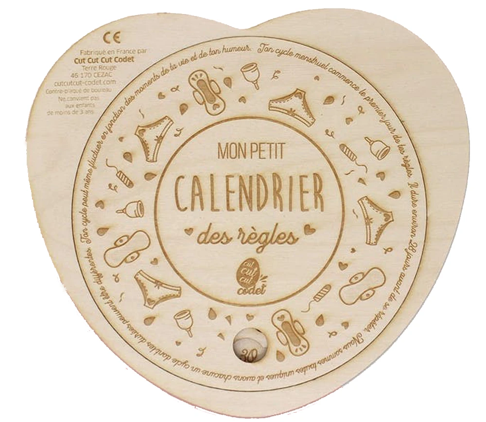 Mon Petit Calendrier Des Règles En Bois - Mon Cycle Menstruel