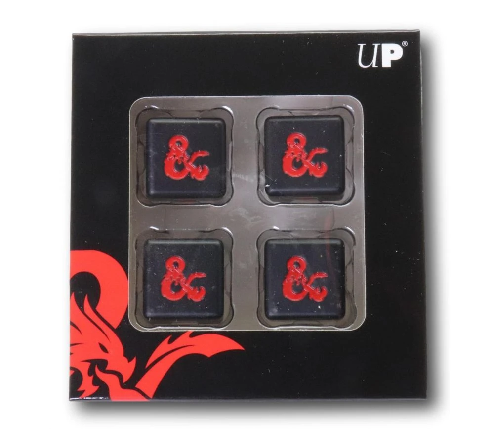 4 Dés Métal Noir 6 Faces Donjons & Dragons – Image 3