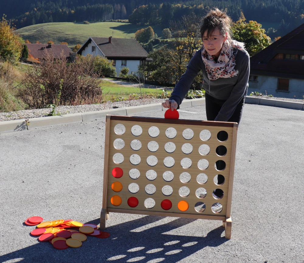 4 En Ligne XXL En Bois - Jeu Géant 80 X 70 Cm – Image 2