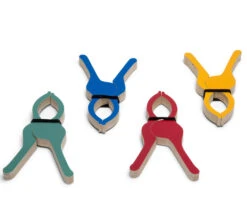 4 Grosses Pinces Clips En Bois Pour Enfant