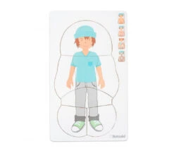 4 Puzzles à étage - Anatomie Garçon De 28 Pièces