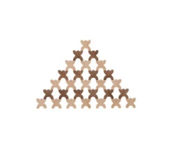 48 Bonhommes X Meeple 4.2 Cm à Empiler En Bois Marron Et Naturel