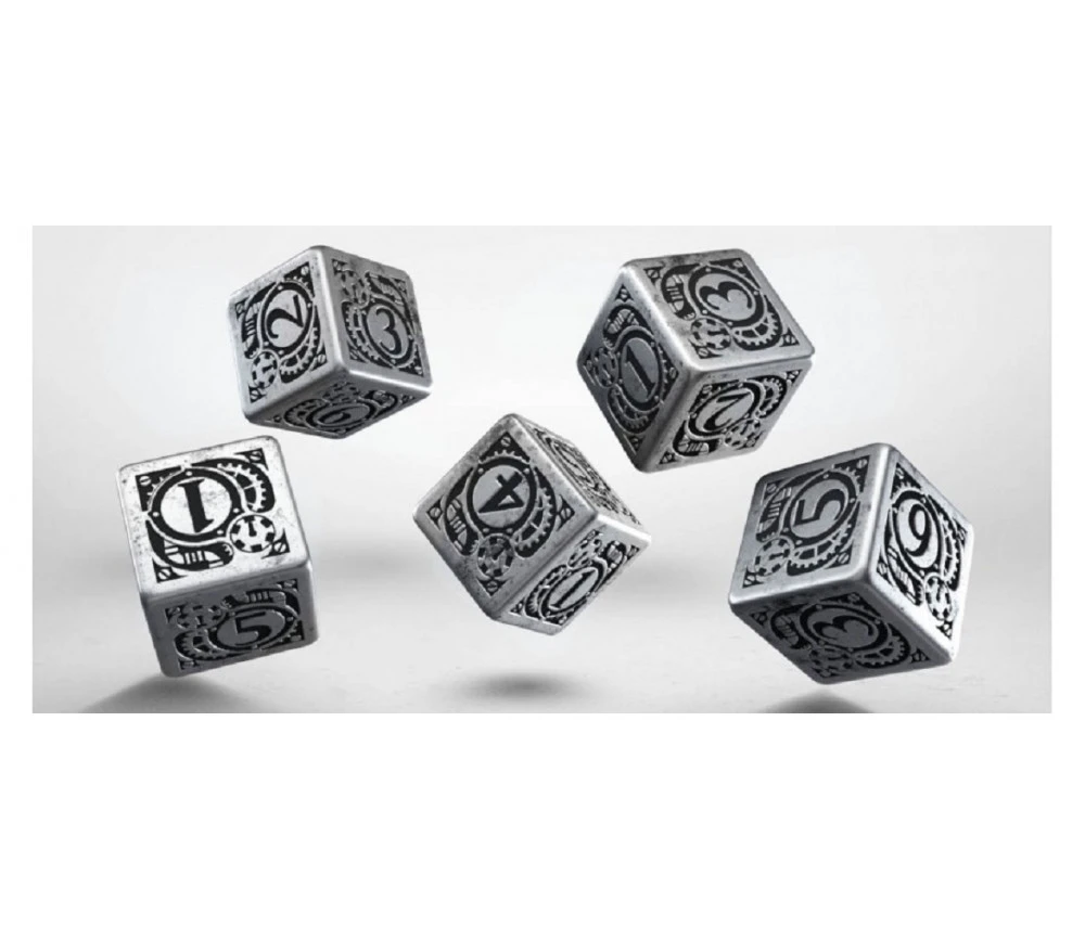 5 Dés En Métal D6 Style Steampunk 16 Mm – Image 4