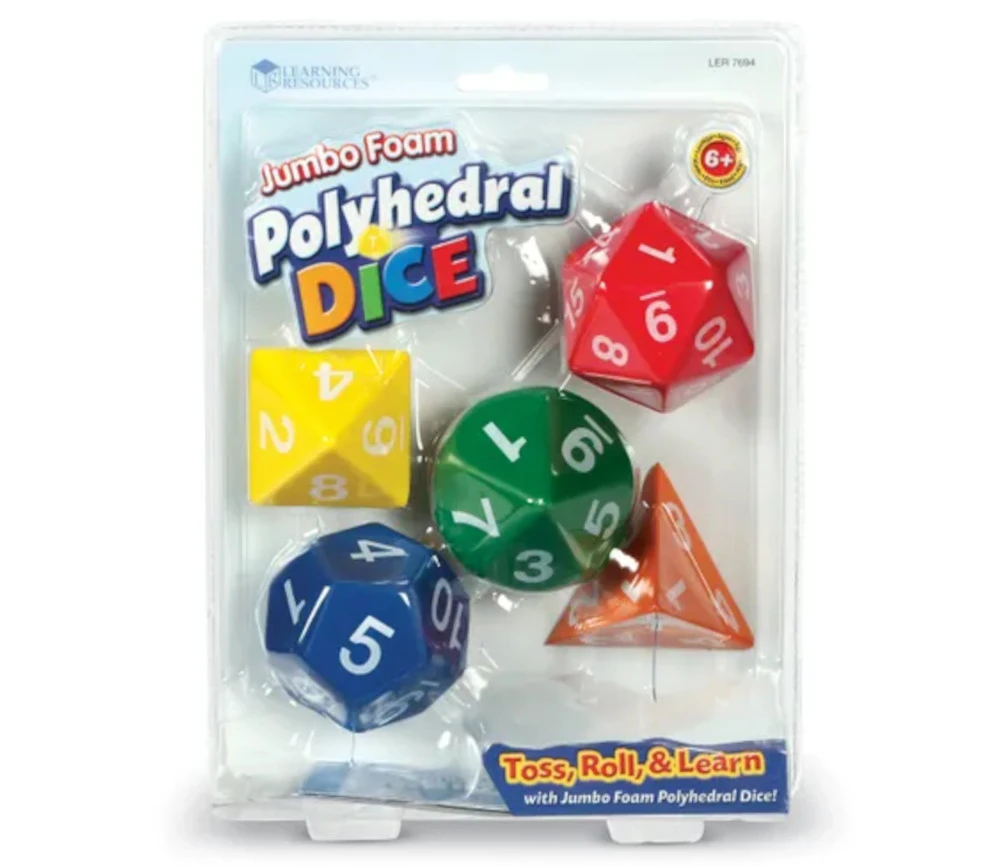 5 Dés Mousse Géants JUMBO Multifaces Environ 7 Cm – Image 3