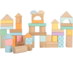 50 Blocs De Construction En Bois Ton Pastel Pour Jeux