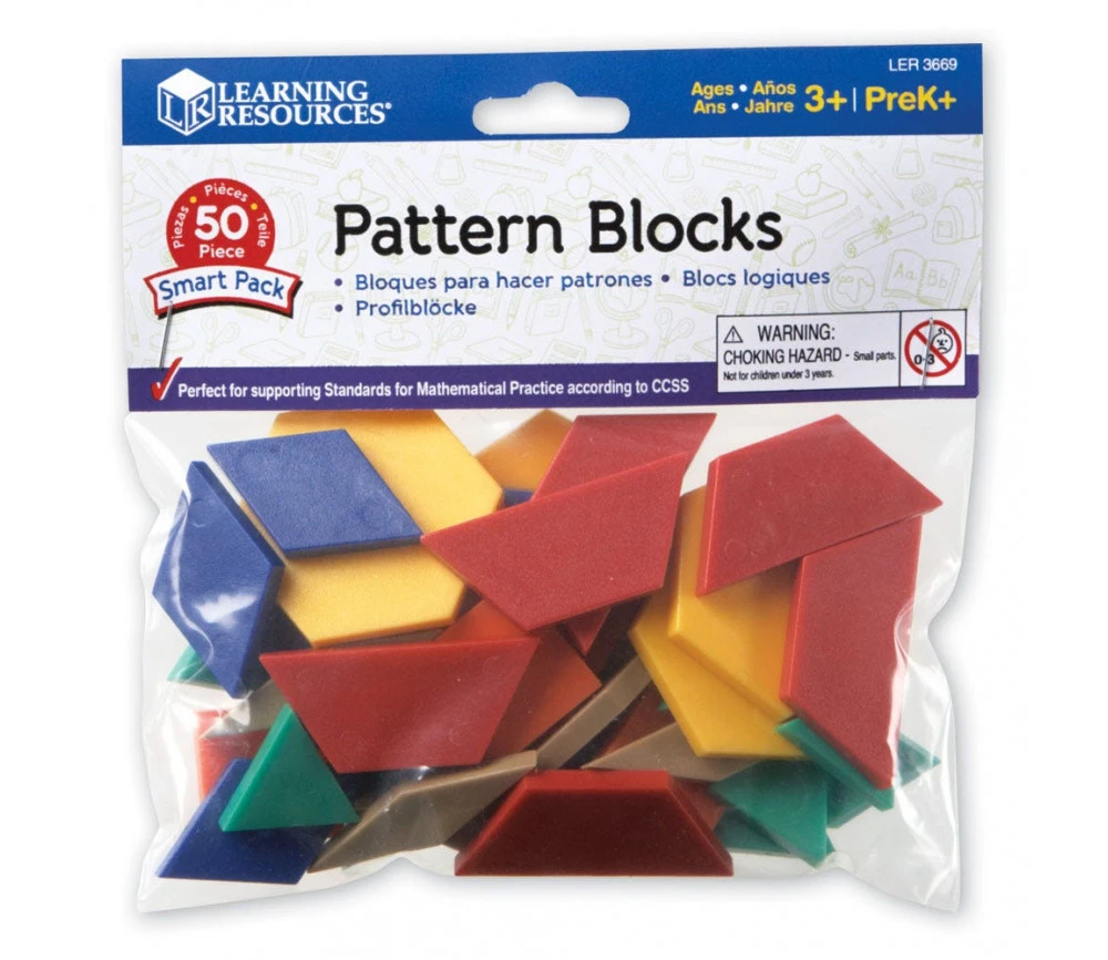 50 Formes Géométriques Blocs Logiques Plastique Coloré – Image 4