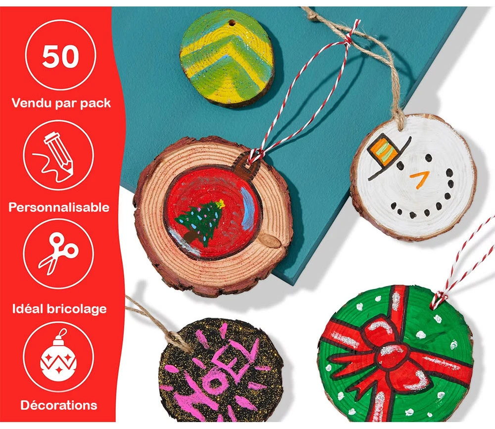 50 Rondelles Bois Brut Avec écorce – Image 4