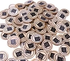 500 Jetons En Bois Bière - 2.5 Cm