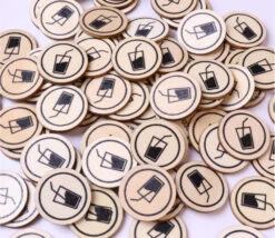 500 Jetons En Bois Boisson - 2.5 Cm