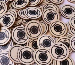 500 Jetons En Bois Repas - 2.5 Cm Pour Restauration