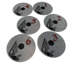 6 Dalles Rondes - Marqueur Objectif Cible Jeu Miniature
