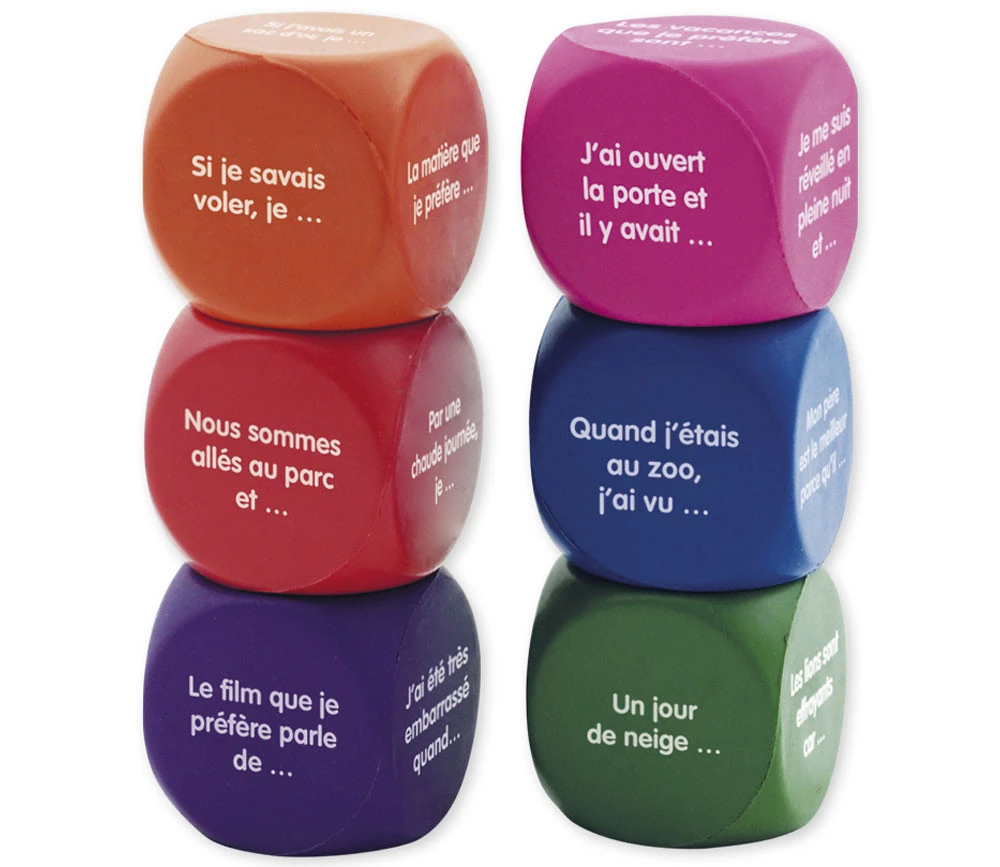 6 Grands Dés Langage : Je Raconte Une Histoire 4 Cm