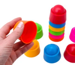 60 Pions Chapeaux 5 X 6 Cm Empilables Pour Jeux