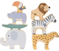 7 Animaux De La Savane En Bois Colorés