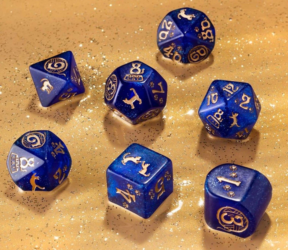 7 Dés Chats Avec Le Dé 4 Faces Moderne - Set Meowster – Image 3