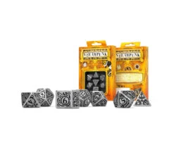 7 Dés Métal Multifaces Style Steampunk