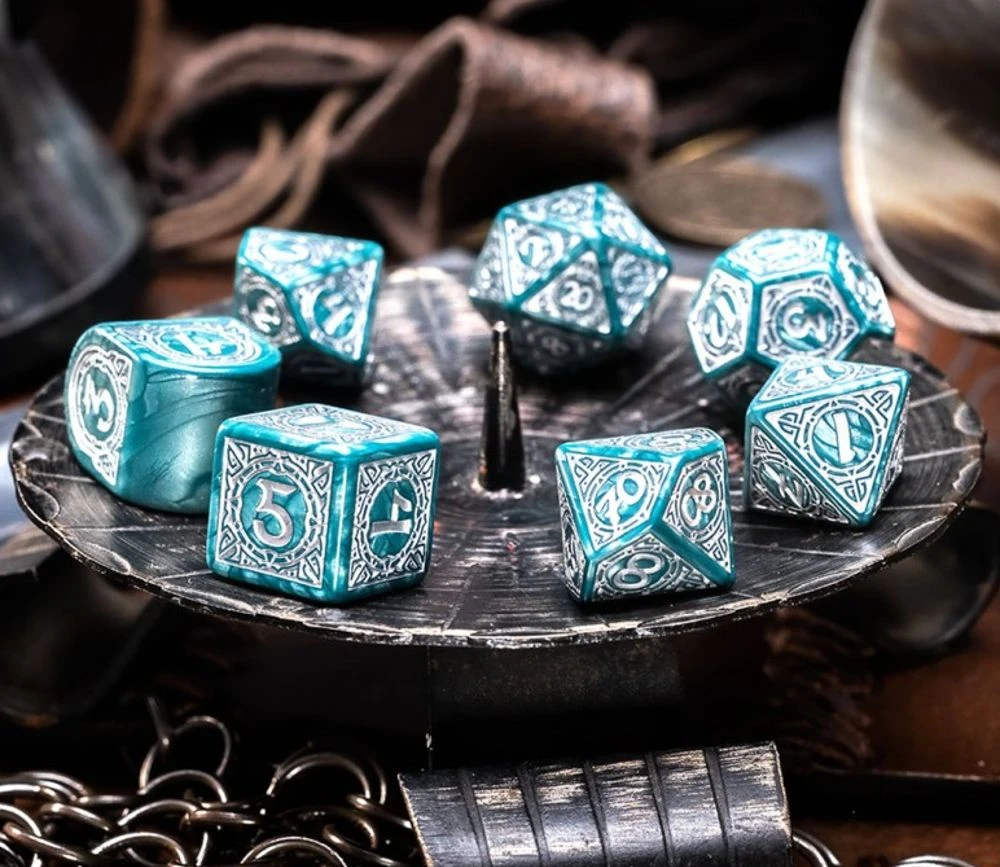 7 Dés Multi-faces Viking Modern : Mjolnir - QWorkshop – Image 2