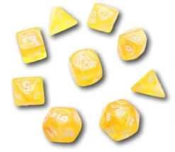 8 Dés Multi-faces Borealis Jaune Chessex Lab Dice 6