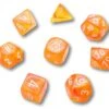 8 Dés Multi-faces Borealis Orange Sanguine Chessex Lab Dice 6
