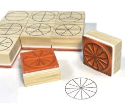 9 Tampons Fractions En Rond