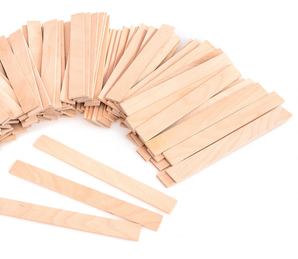 99 Plaquettes En Bois Naturel 18 Cm Grands Batonnets Construction Jeux – Image 2