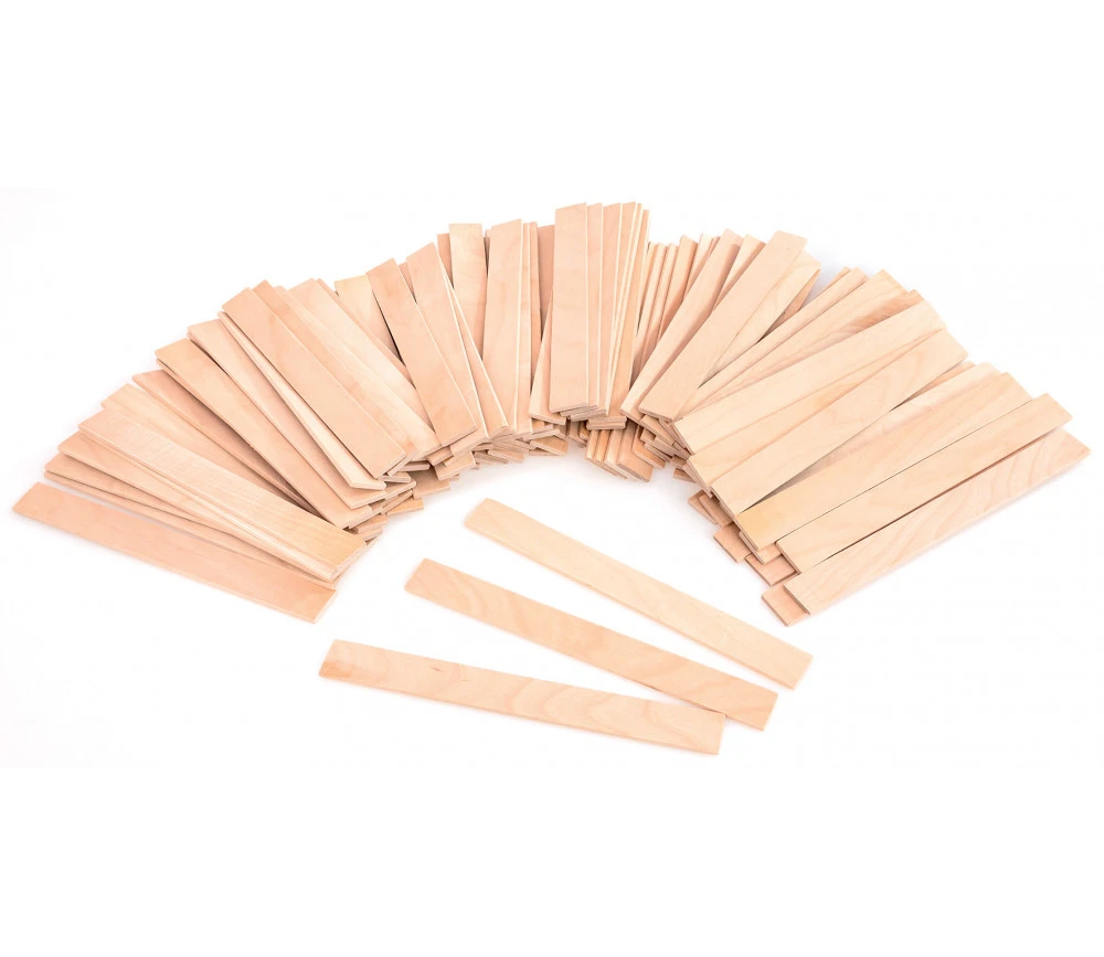 99 Plaquettes En Bois Naturel 18 Cm Grands Batonnets Construction Jeux – Image 3